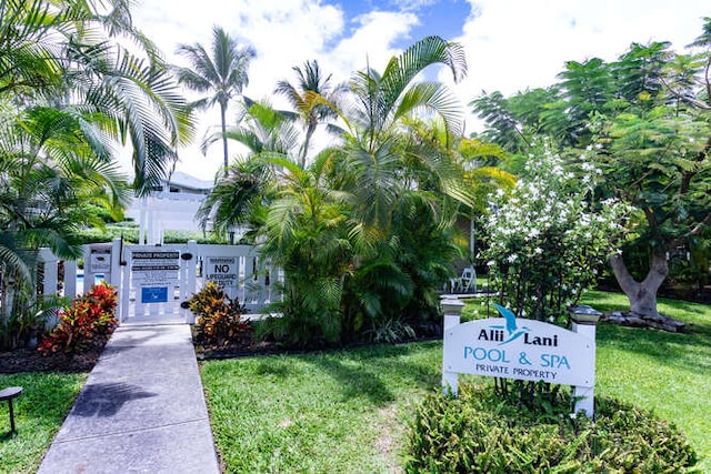 view of front of home featuring a front yard