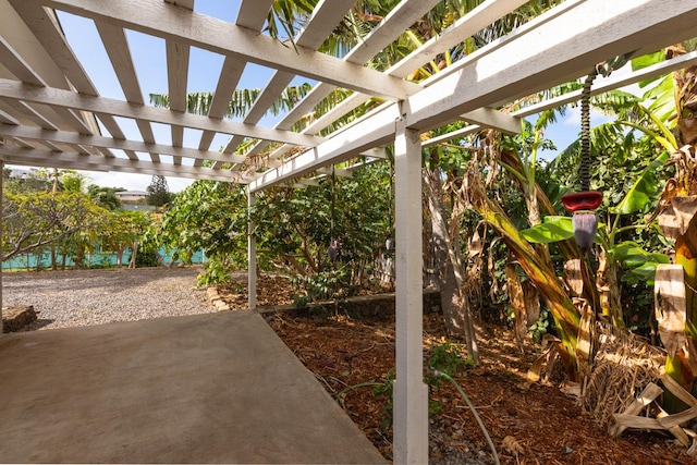 view of patio with a pergola