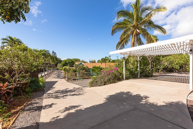 view of patio / terrace featuring a rural view