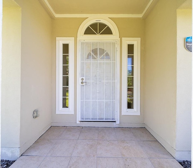 view of doorway to property