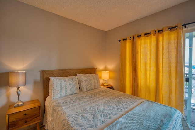 bedroom featuring a textured ceiling