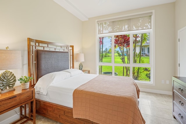 view of tiled bedroom