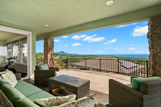 view of patio / terrace featuring an outdoor hangout area