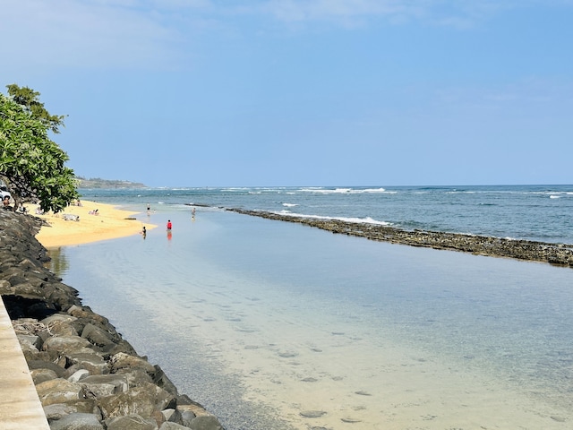 water view featuring a view of the beach