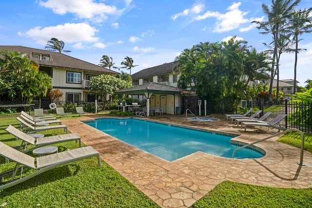 view of pool with a patio area