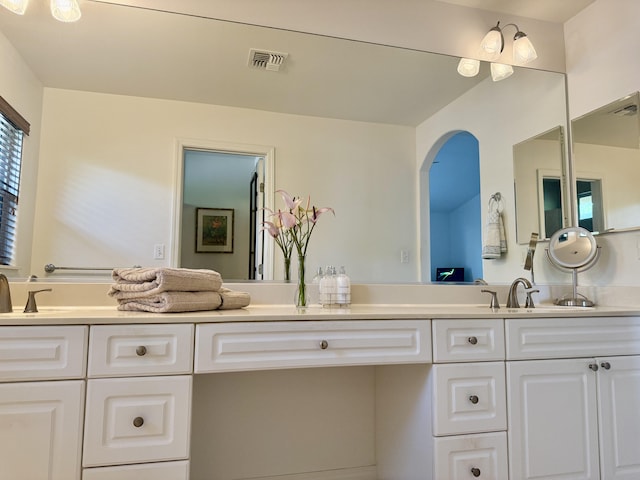 bathroom with vanity