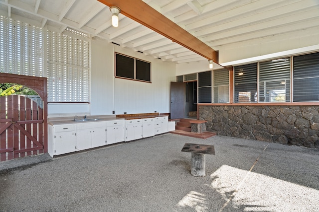 view of patio / terrace featuring sink