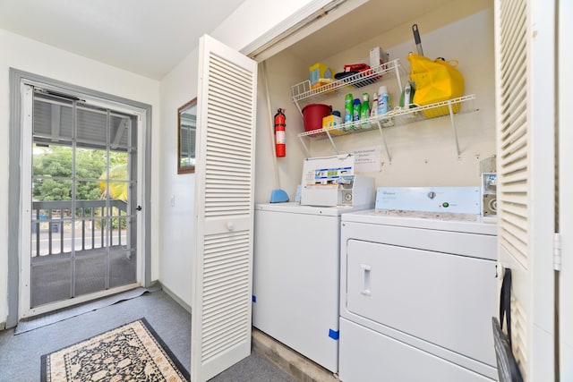 laundry room with washer and clothes dryer