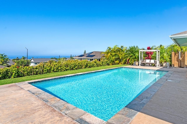 view of pool with a patio