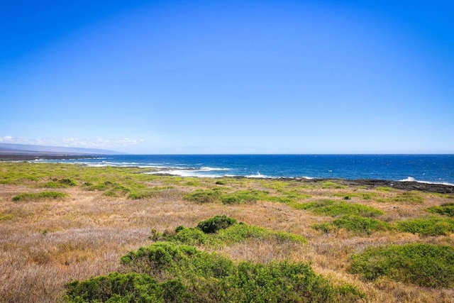 property view of water featuring a view of the beach