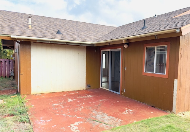 rear view of house with a patio