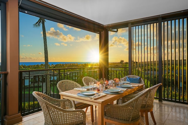 view of sunroom