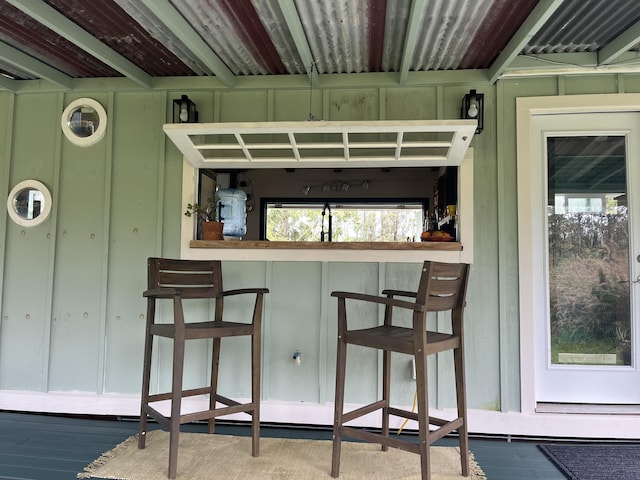 bar featuring wood finished floors