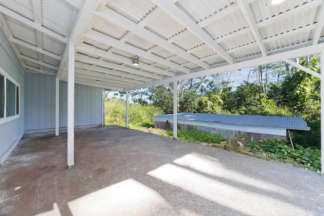 view of patio with a carport