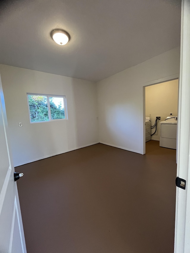 spare room with washer / clothes dryer