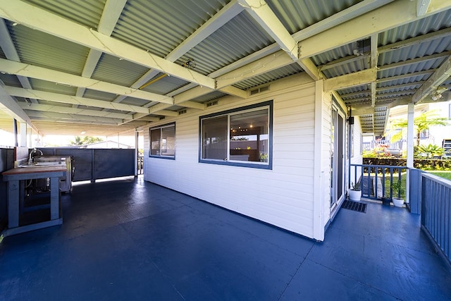 view of patio with covered porch