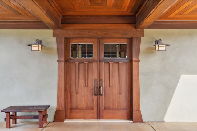 view of doorway to property