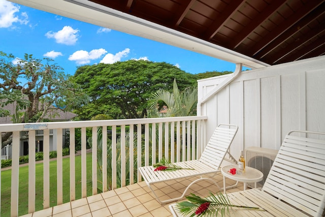 balcony with ac unit