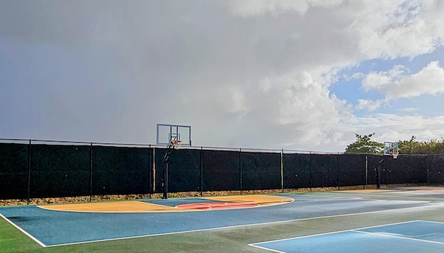 view of basketball court