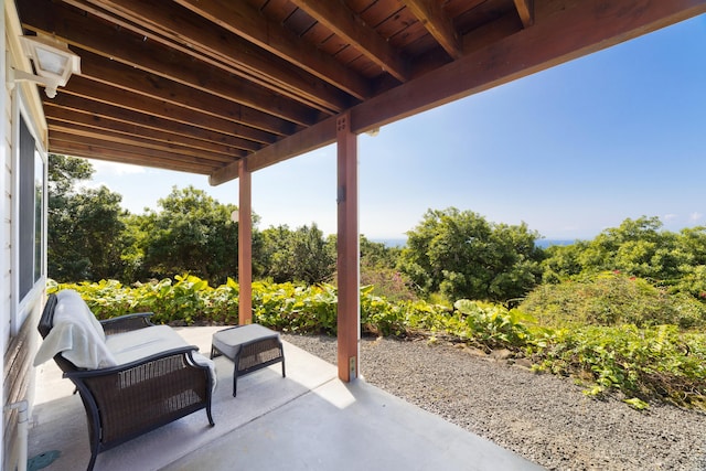 view of patio / terrace with an outdoor living space