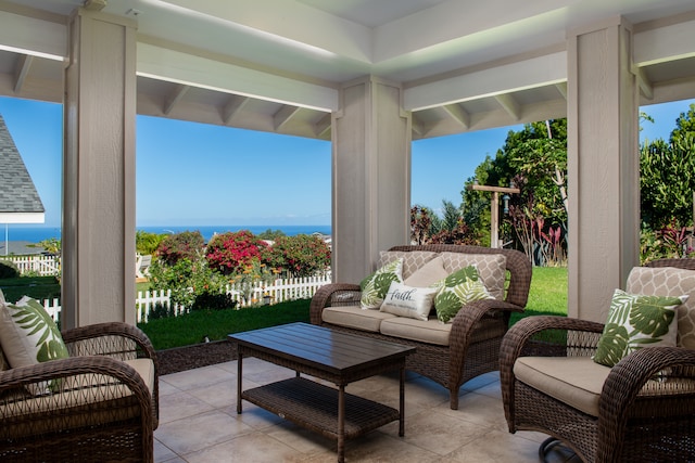 view of sunroom