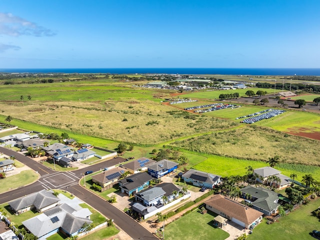 drone / aerial view with a rural view