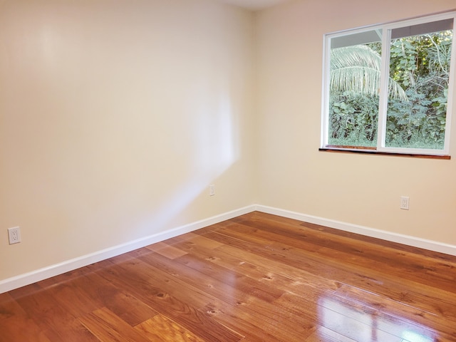 empty room featuring hardwood / wood-style floors