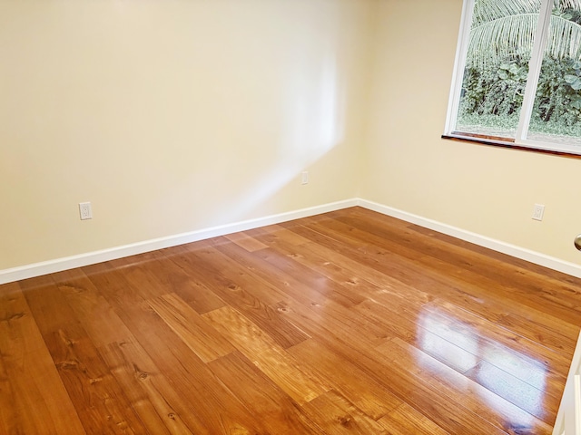 empty room with wood-type flooring