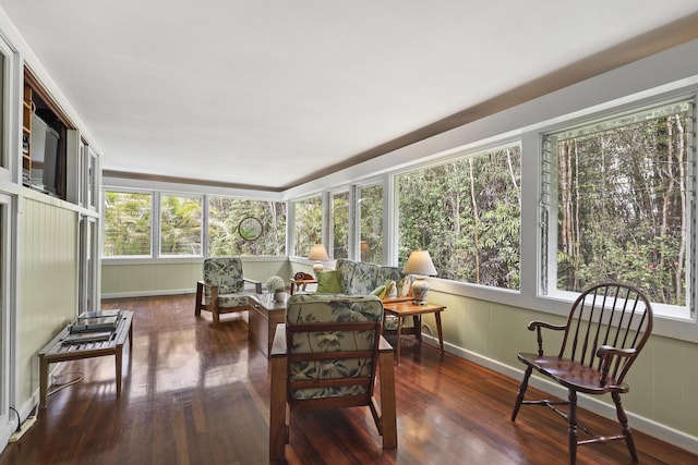 view of sunroom