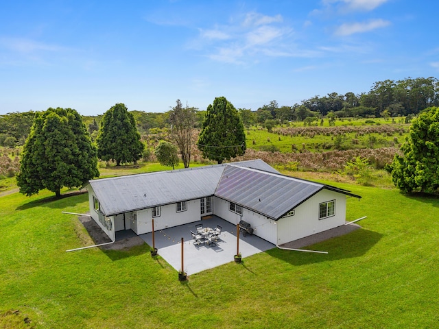 drone / aerial view featuring a rural view