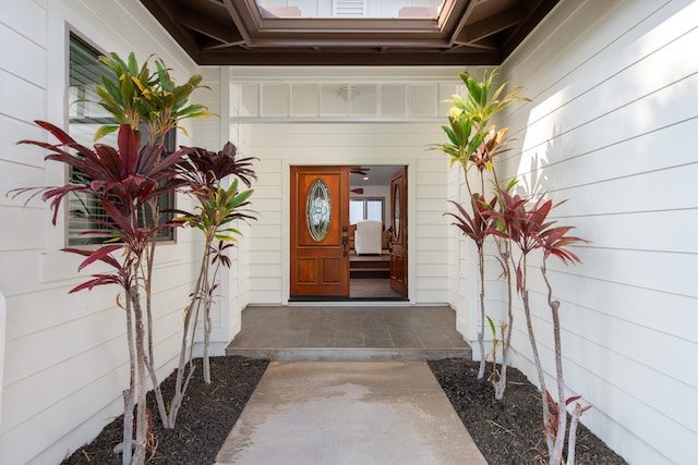 view of doorway to property