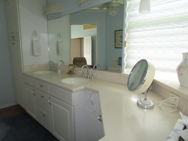 bathroom with vanity