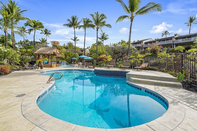 view of pool with a patio area