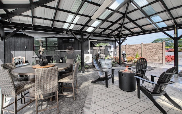 view of patio with a gazebo