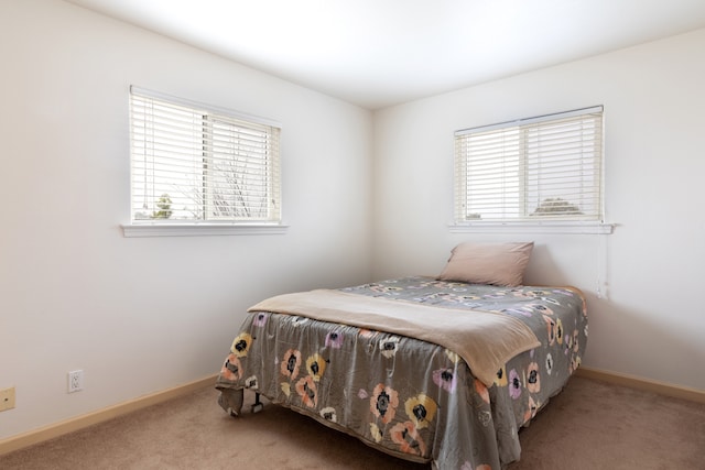 bedroom featuring carpet flooring