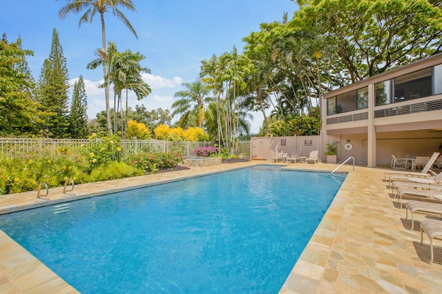 view of pool with a patio area