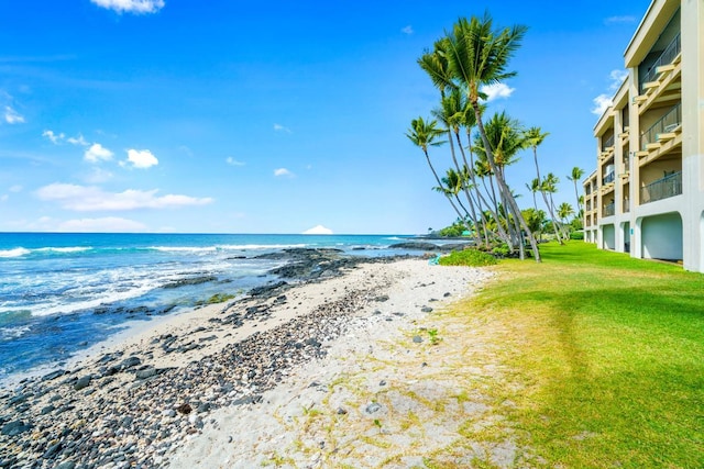 water view featuring a beach view