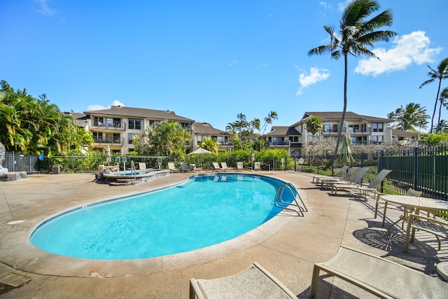 view of pool with a patio area