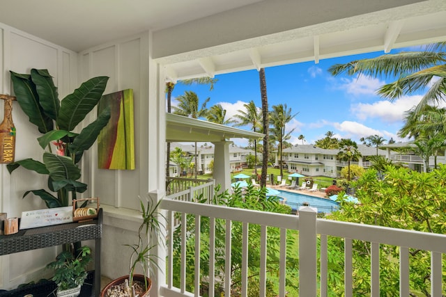 view of sunroom