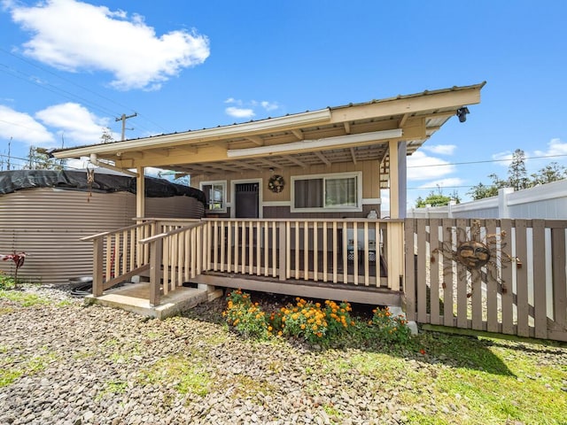 view of rear view of property