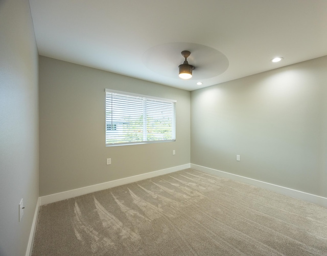 15-1836 11th Ave, Keaau, HI 96749 - carpeted empty room with baseboards, a ceiling fan, and recessed lighting