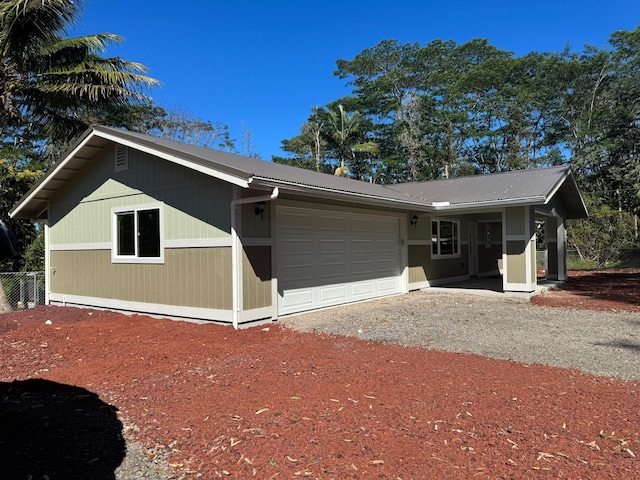 view of front facade featuring a garage