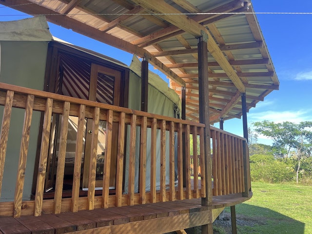 view of wooden deck