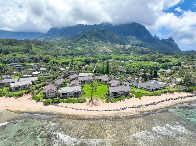 mountain view with a water view