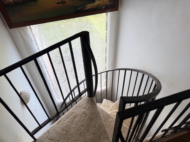 view of stairway