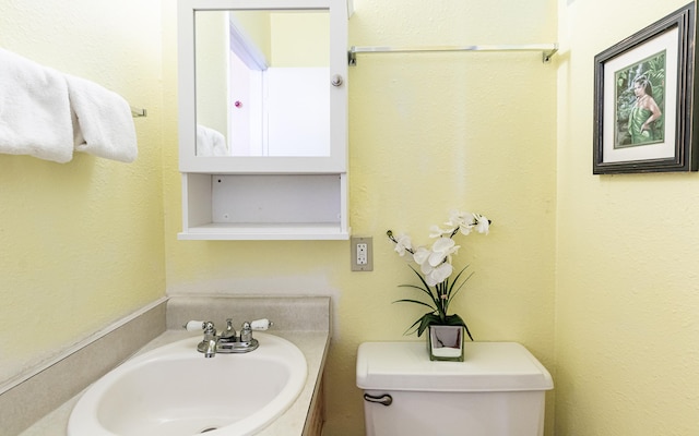 bathroom with sink and toilet