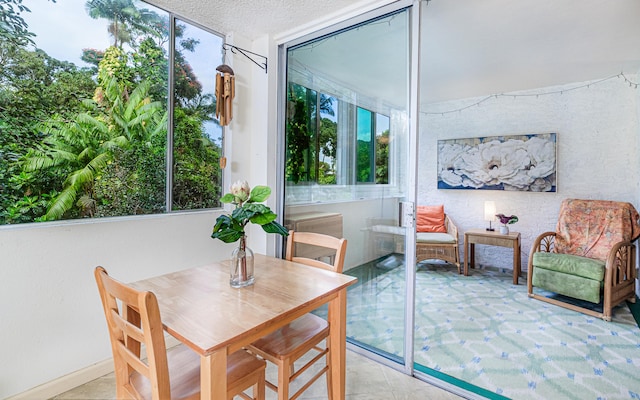 view of sunroom