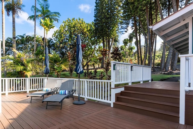 view of wooden terrace