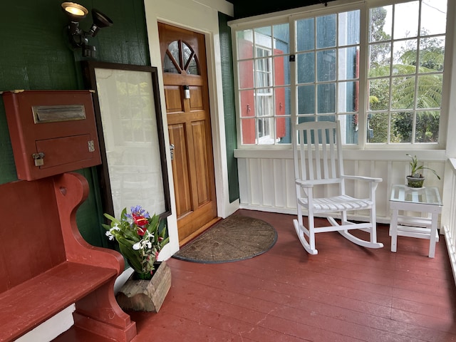 view of doorway to property