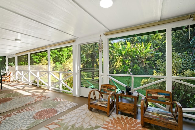 view of sunroom / solarium